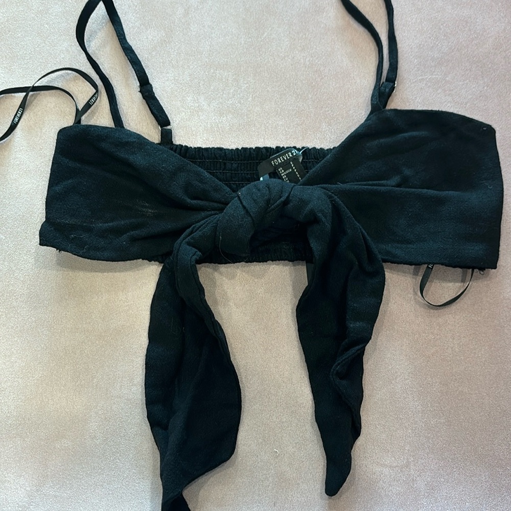 Black bandeau top